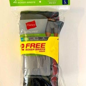 Hanes Sport Comfort Cool Boxer Briefs L 36-38